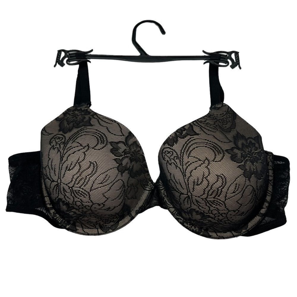 Natori Private Luxuries Black Lace Full Coverage Nursing Bra Sz 36C